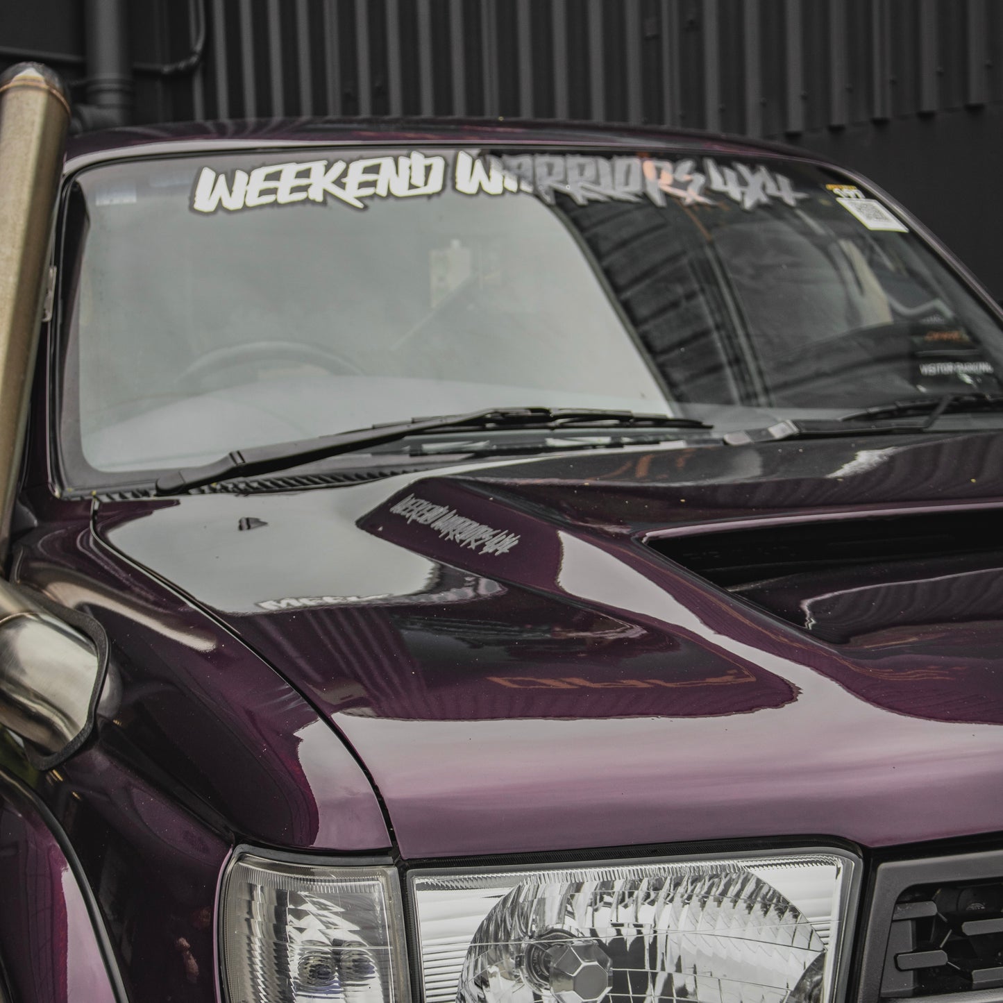 Weekend Warriors 4x4 Chrome Window Banner