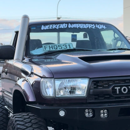 Weekend Warriors 4x4 Chrome Window Banner