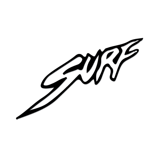 Surf Angled Logo Sticker x3